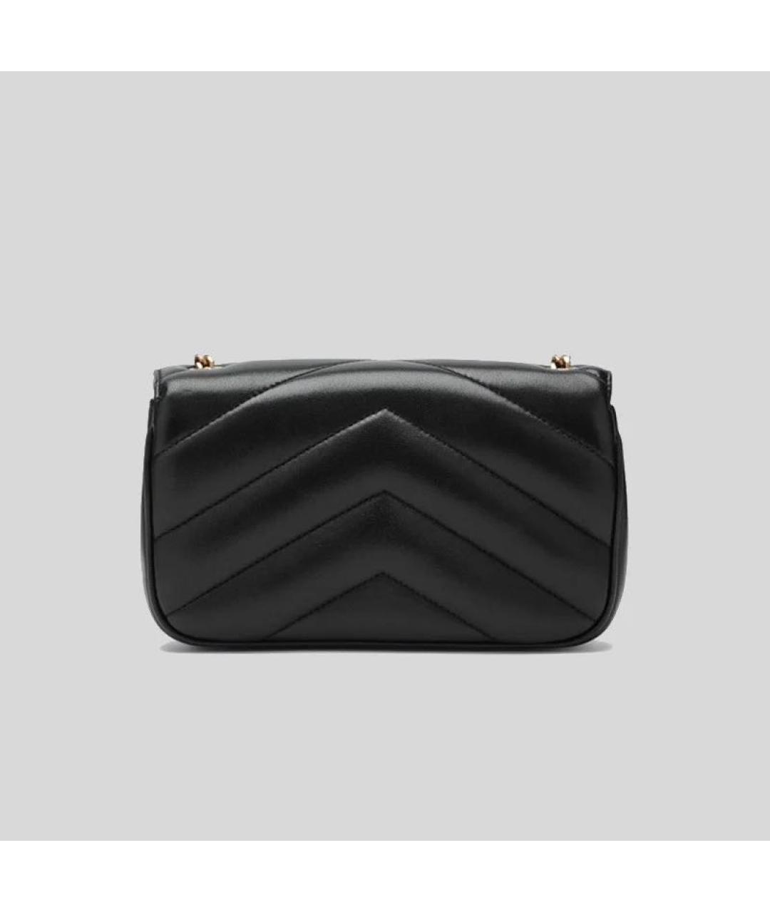 SAINT LAURENT Черная кожаная сумка через плечо, фото 3