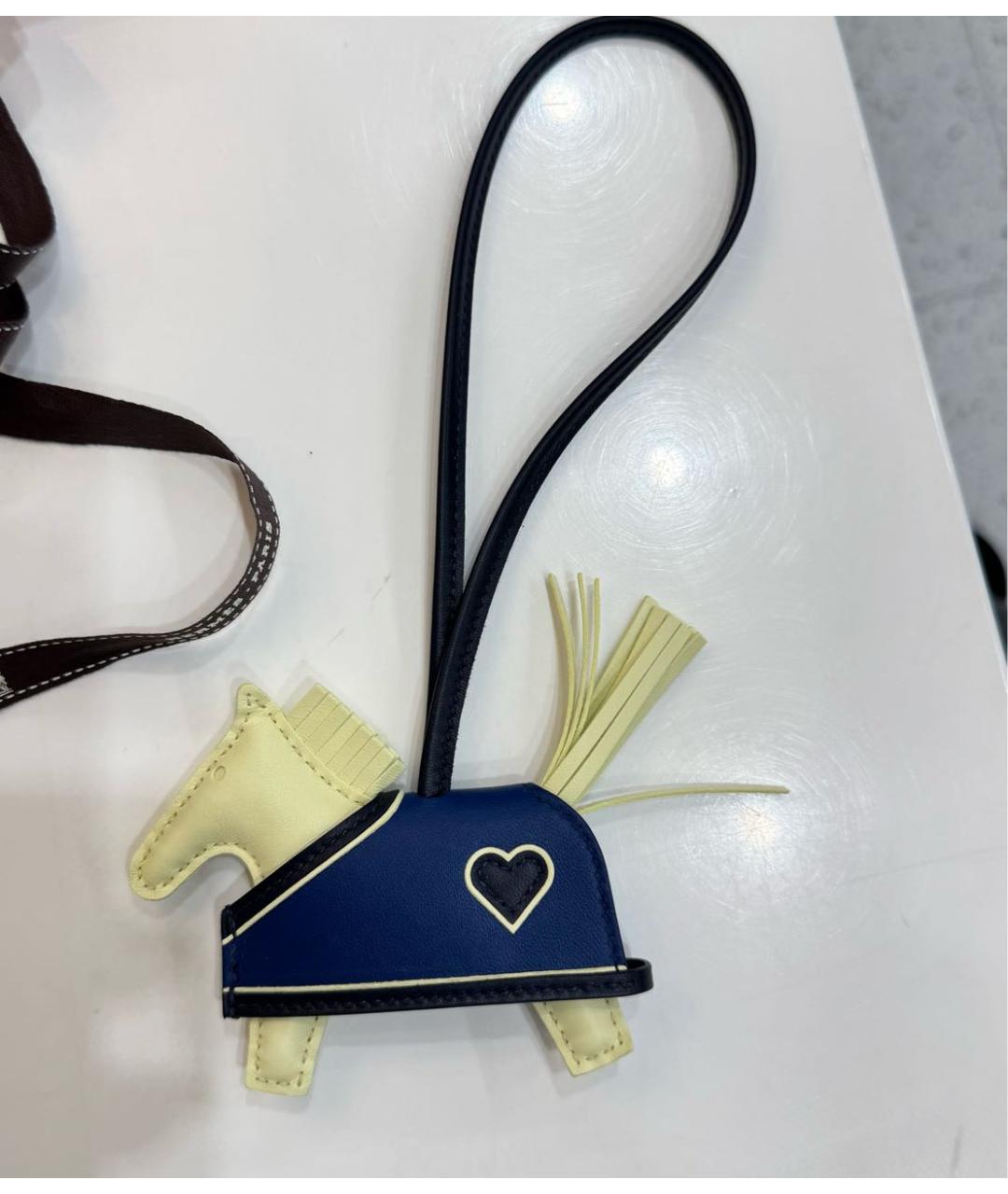 HERMES Синий брелок, фото 4