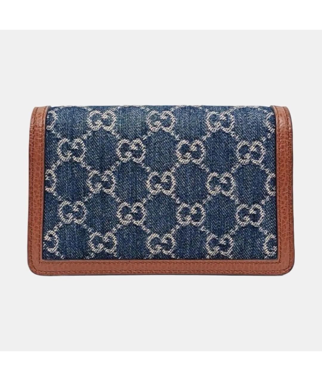 GUCCI Темно-синяя деним сумка через плечо, фото 4