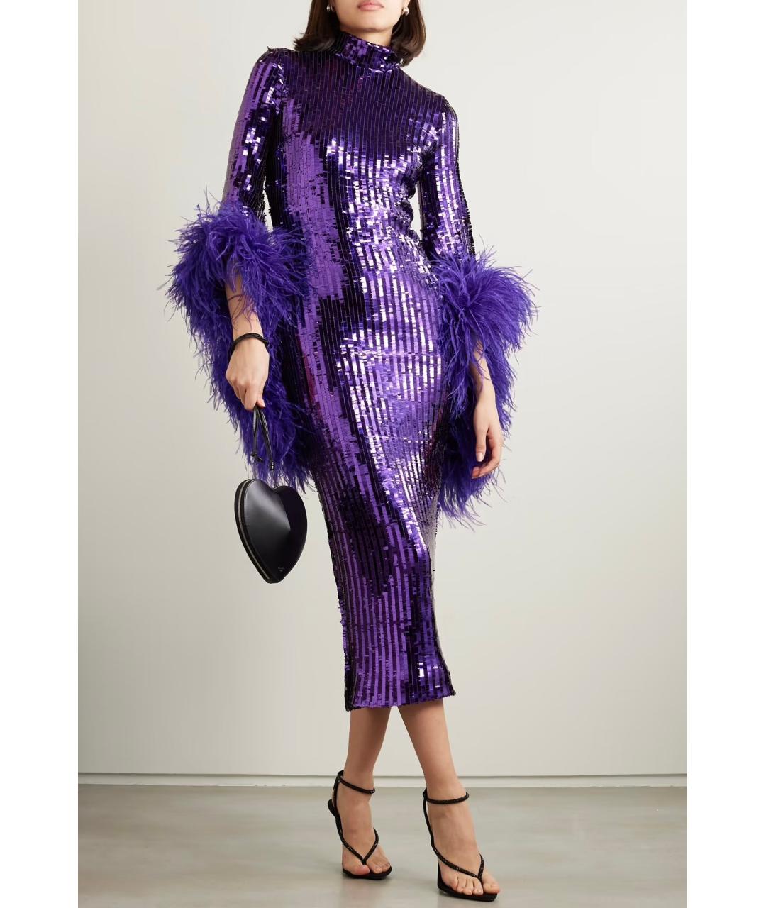 TALLER MARMO Фиолетовое полиэстеровое коктейльное платье, фото 2