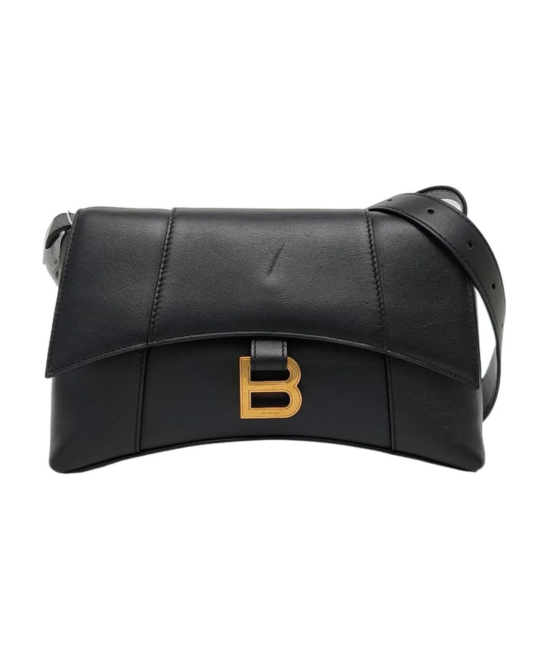 BALENCIAGA Черная кожаная сумка через плечо, фото 1