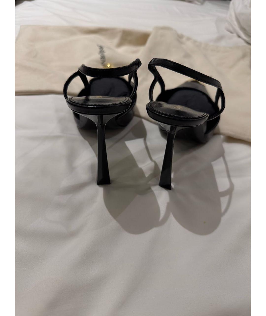 SAINT LAURENT Черные кожаные туфли, фото 4