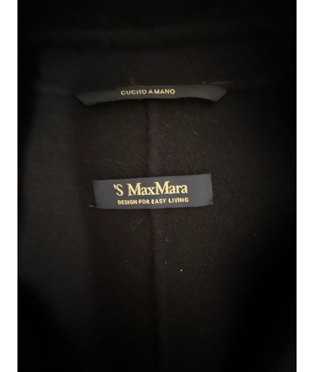 'S MAX MARA Темно-синее шерстяное пальто, фото 3