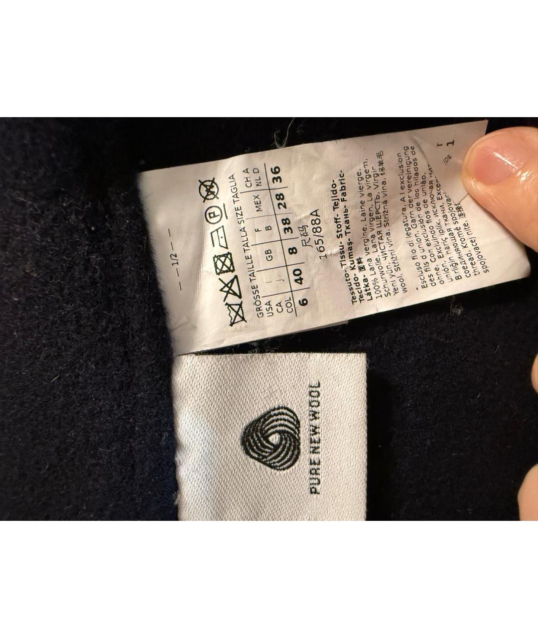 'S MAX MARA Темно-синее шерстяное пальто, фото 5