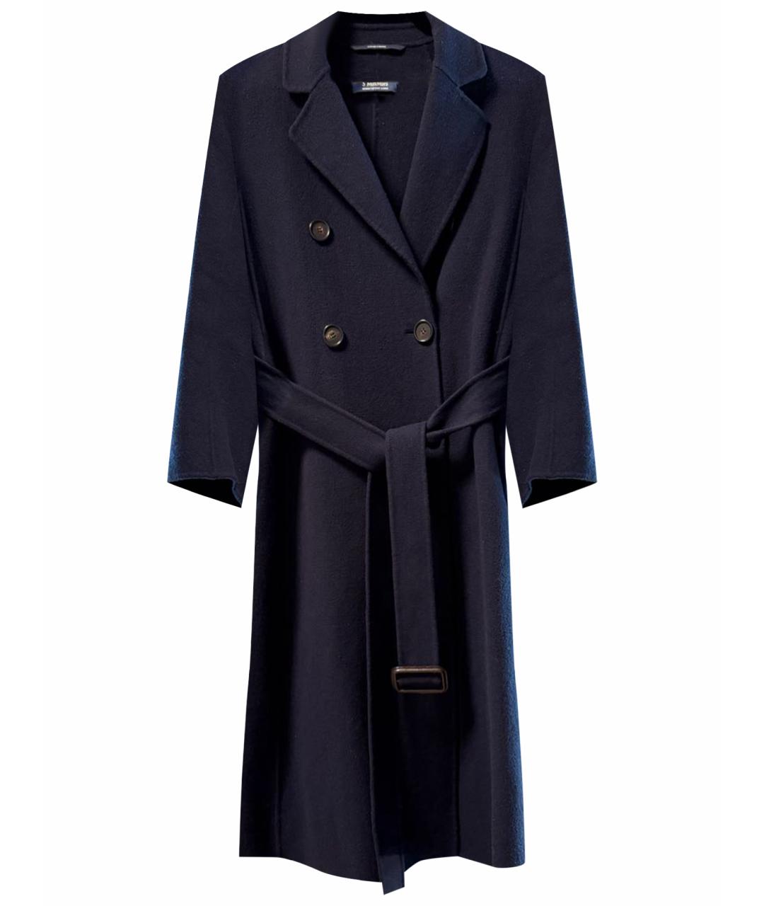 'S MAX MARA Темно-синее шерстяное пальто, фото 1