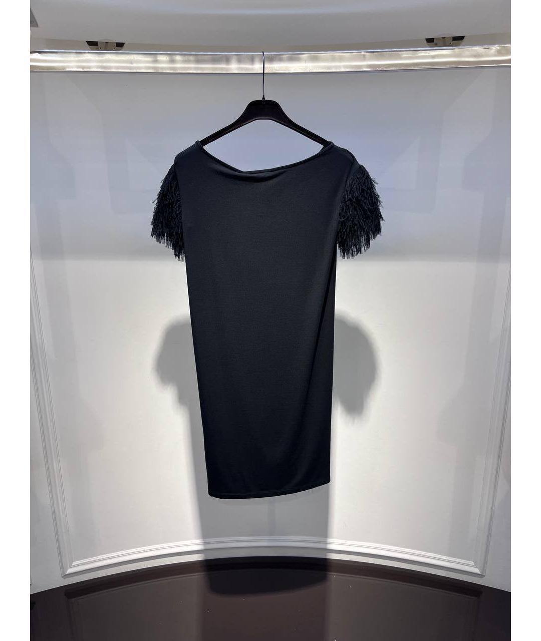 ROBERTO CAVALLI Черное вискозное коктейльное платье, фото 3