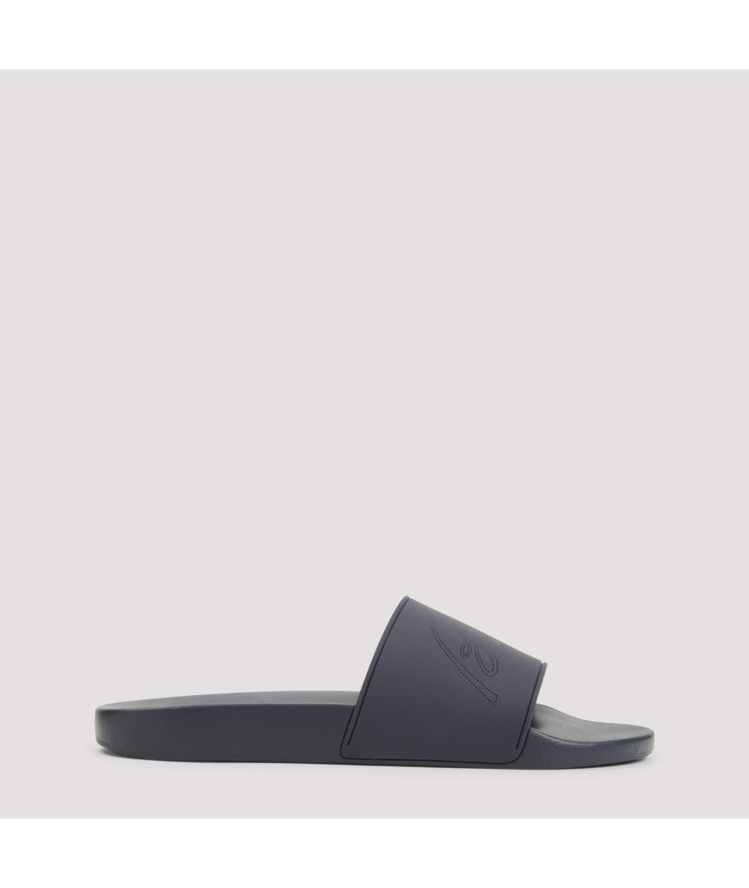 BRIONI Темно-синие резиновые шлепанцы, фото 2