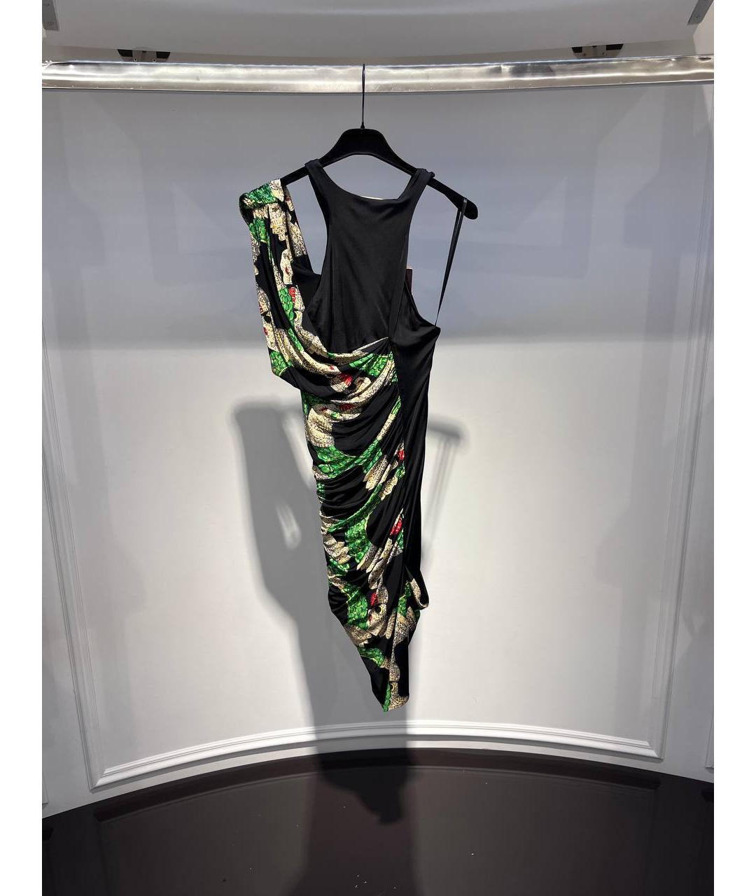 ROBERTO CAVALLI Черное вискозное коктейльное платье, фото 3