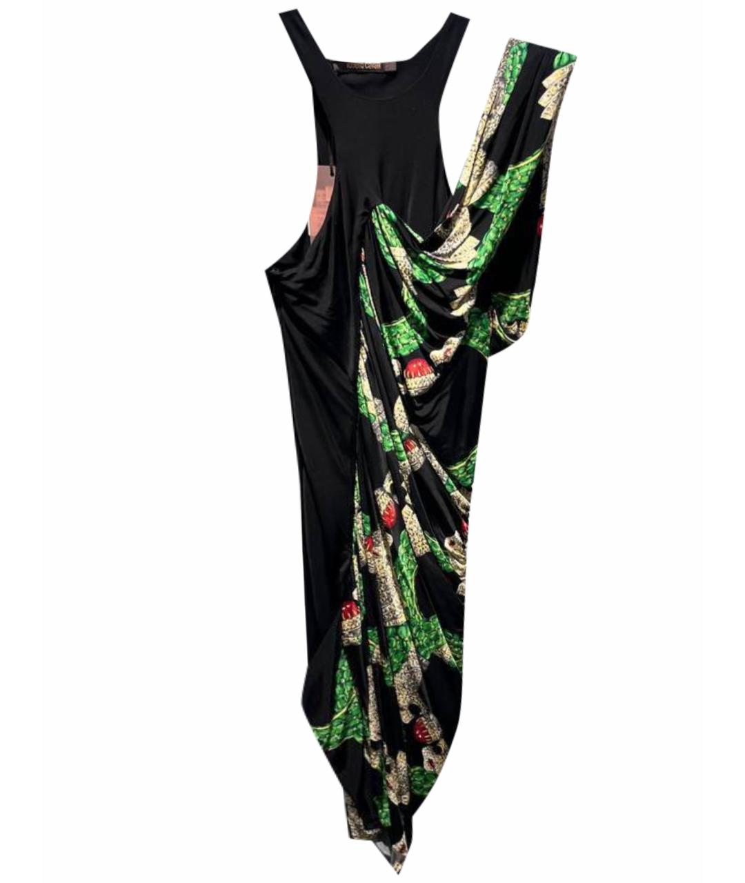 ROBERTO CAVALLI Черное вискозное коктейльное платье, фото 1