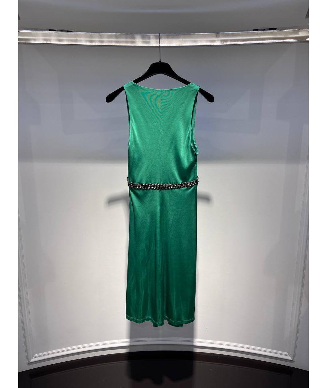 ROBERTO CAVALLI Зеленые вискозное коктейльное платье, фото 3