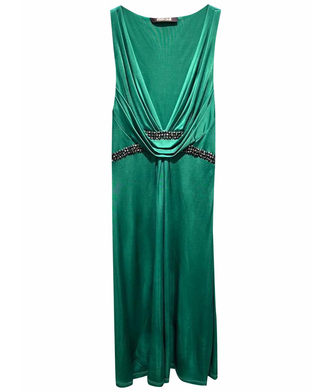 ROBERTO CAVALLI Зеленые вискозное коктейльное платье, фото 1
