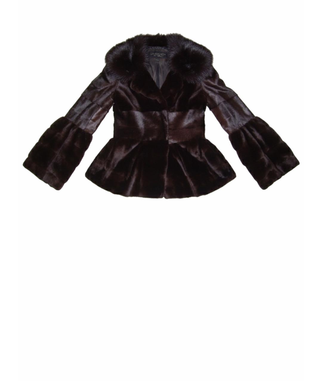 GIAMBATTISTA VALLI Коричневая меховая шуба, фото 1