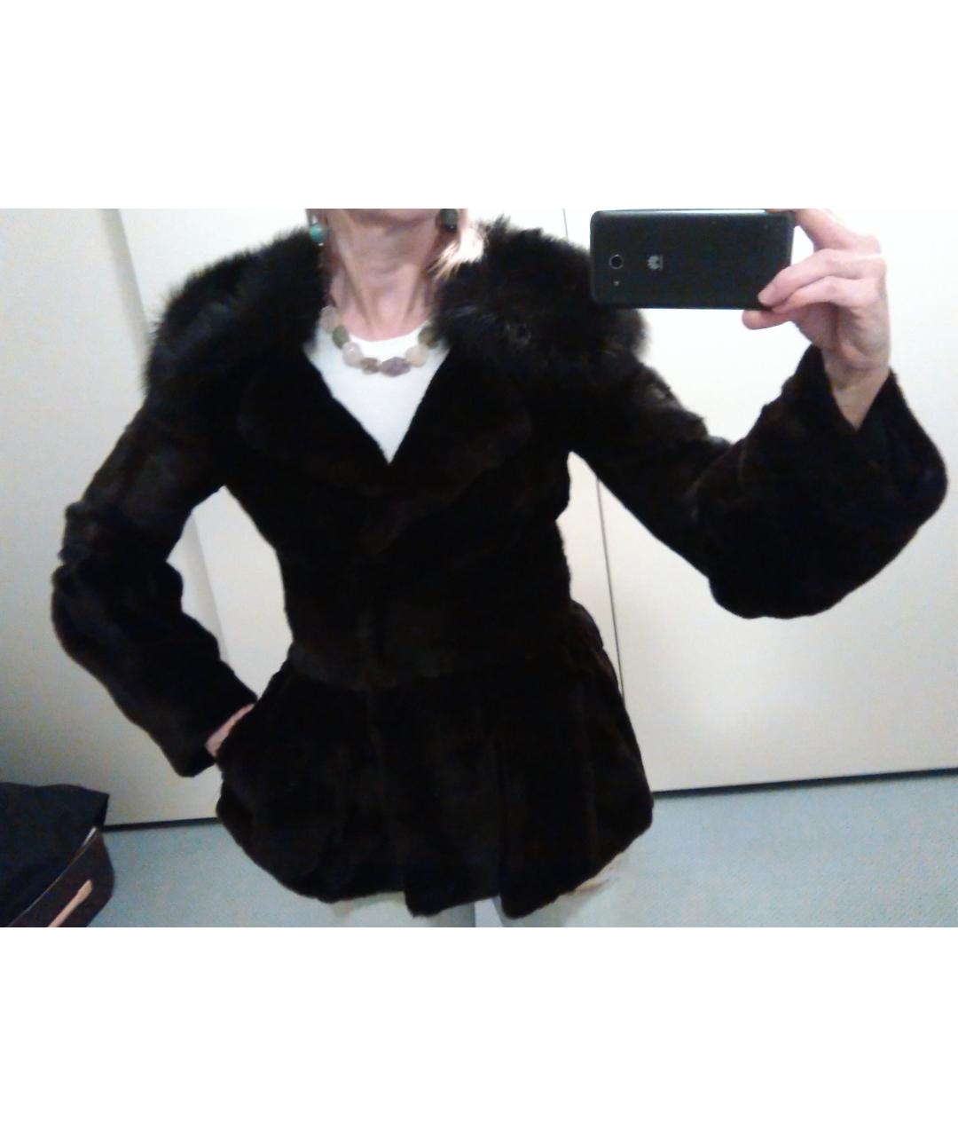 GIAMBATTISTA VALLI Коричневая меховая шуба, фото 8