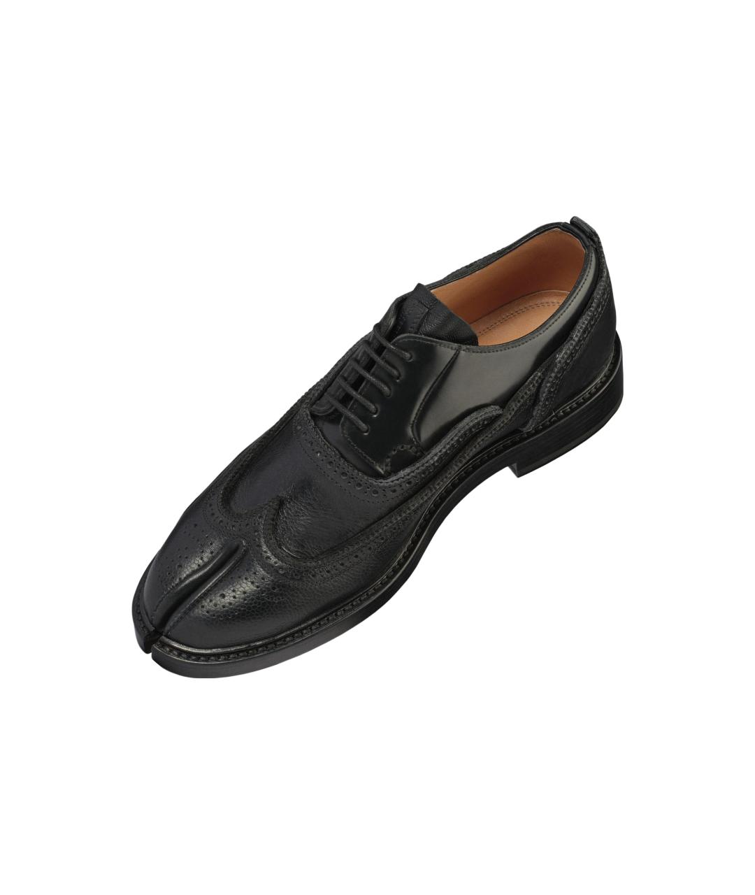 MAISON MARGIELA Черные кожаные туфли, фото 3