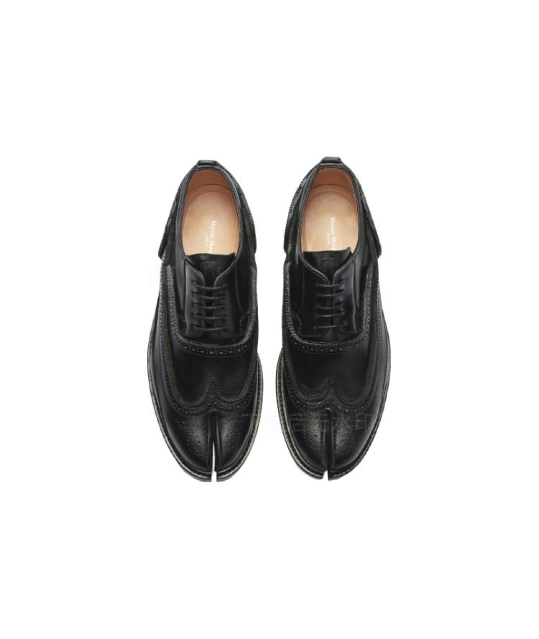 MAISON MARGIELA Черные кожаные туфли, фото 4