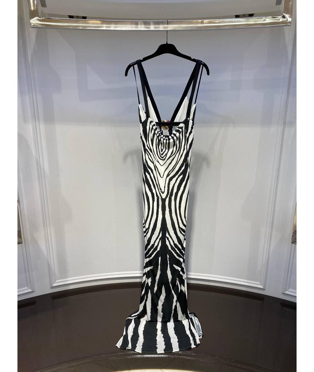 ROBERTO CAVALLI Белое вискозное вечернее платье, фото 3