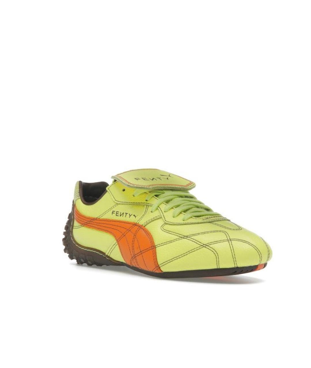 FENTY X PUMA Салатовые кожаные кроссовки, фото 2