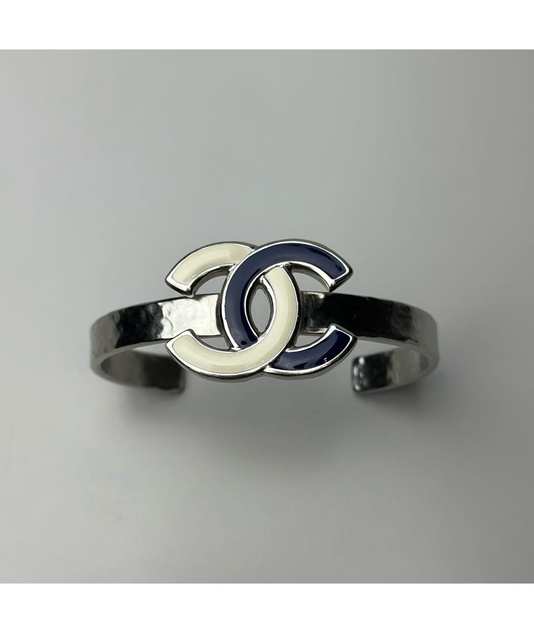 CHANEL Серебрянный металлический браслет, фото 2