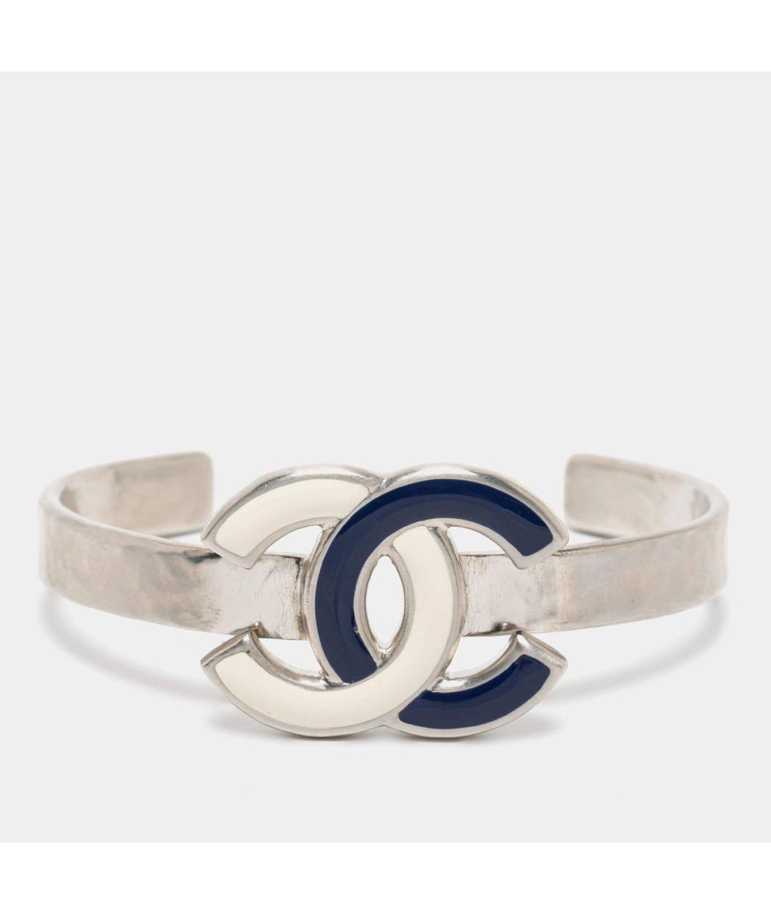 CHANEL Серебрянный металлический браслет, фото 9