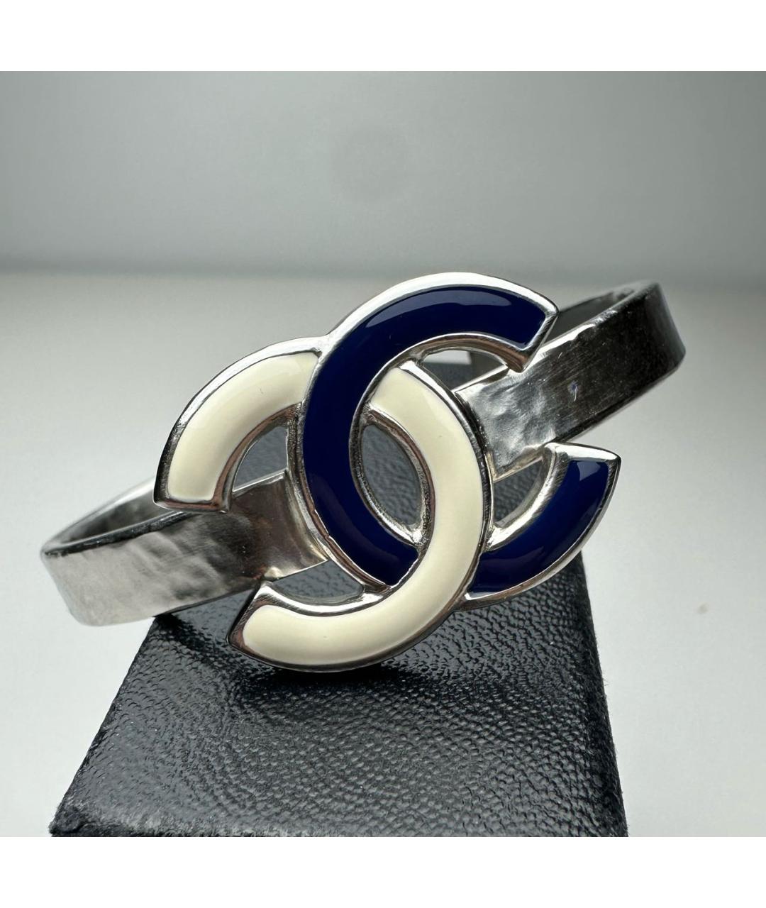 CHANEL Серебрянный металлический браслет, фото 3