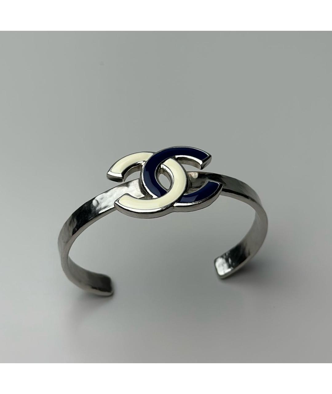 CHANEL Серебрянный металлический браслет, фото 6