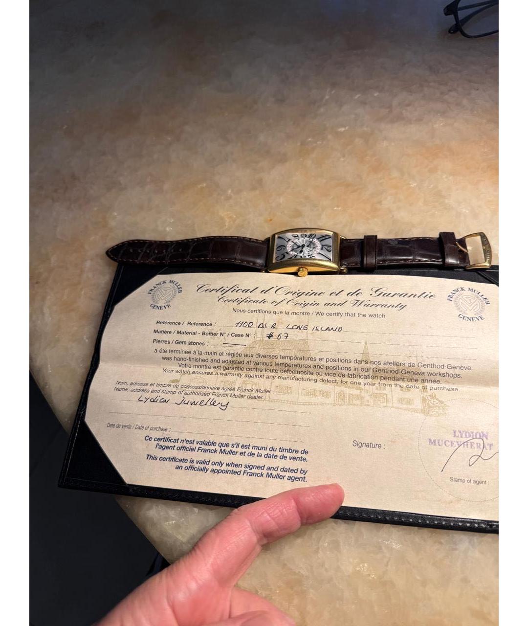 FRANCK MULLER Золотые часы из желтого золота, фото 3