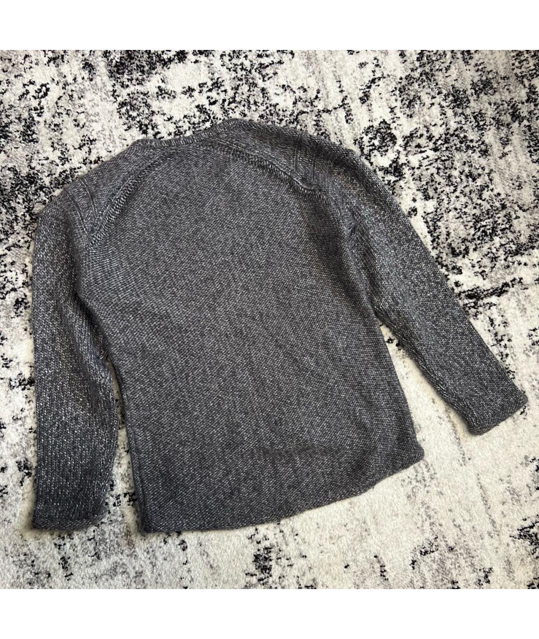 HELMUT LANG Серый шерстяной джемпер / свитер, фото 6