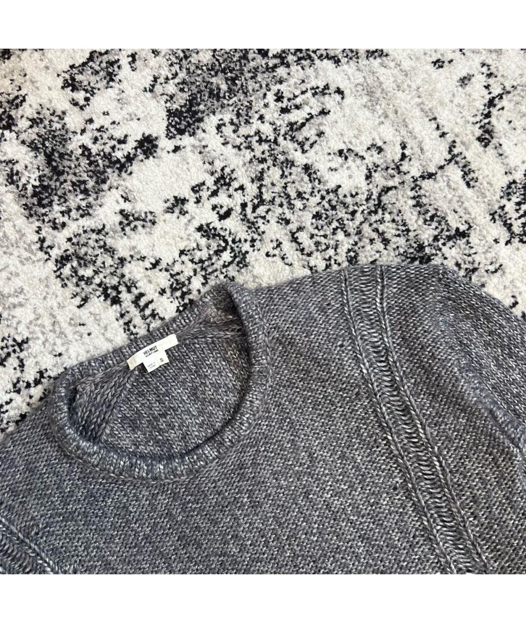 HELMUT LANG Серый шерстяной джемпер / свитер, фото 2