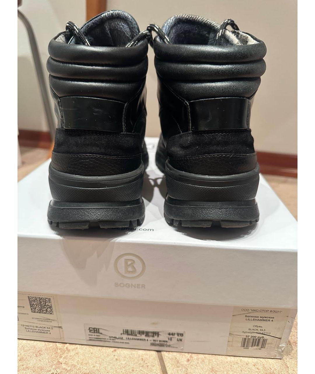 BOGNER Черные кожаные высокие ботинки, фото 4