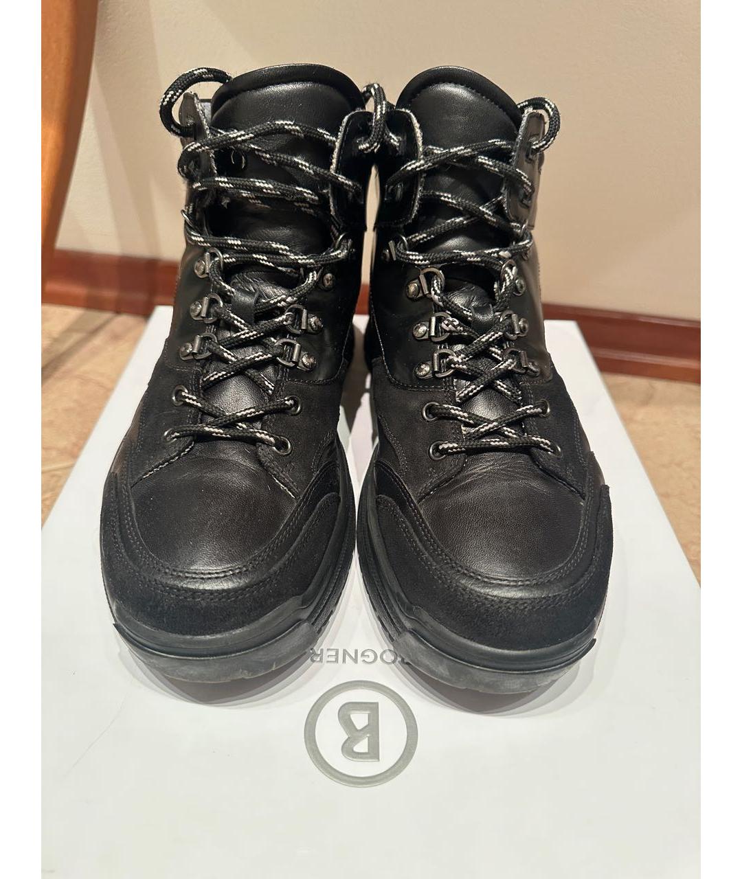 BOGNER Черные кожаные высокие ботинки, фото 2