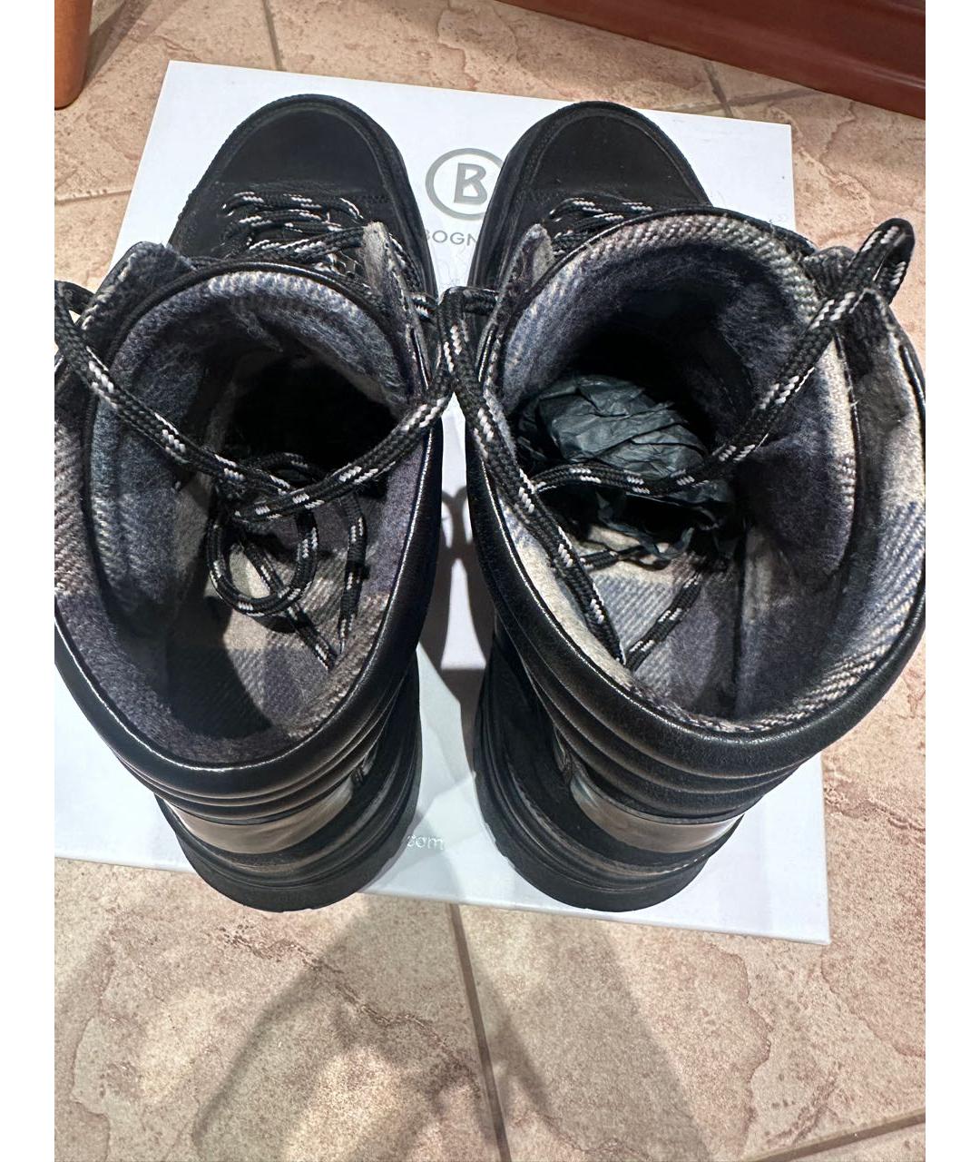 BOGNER Черные кожаные высокие ботинки, фото 3