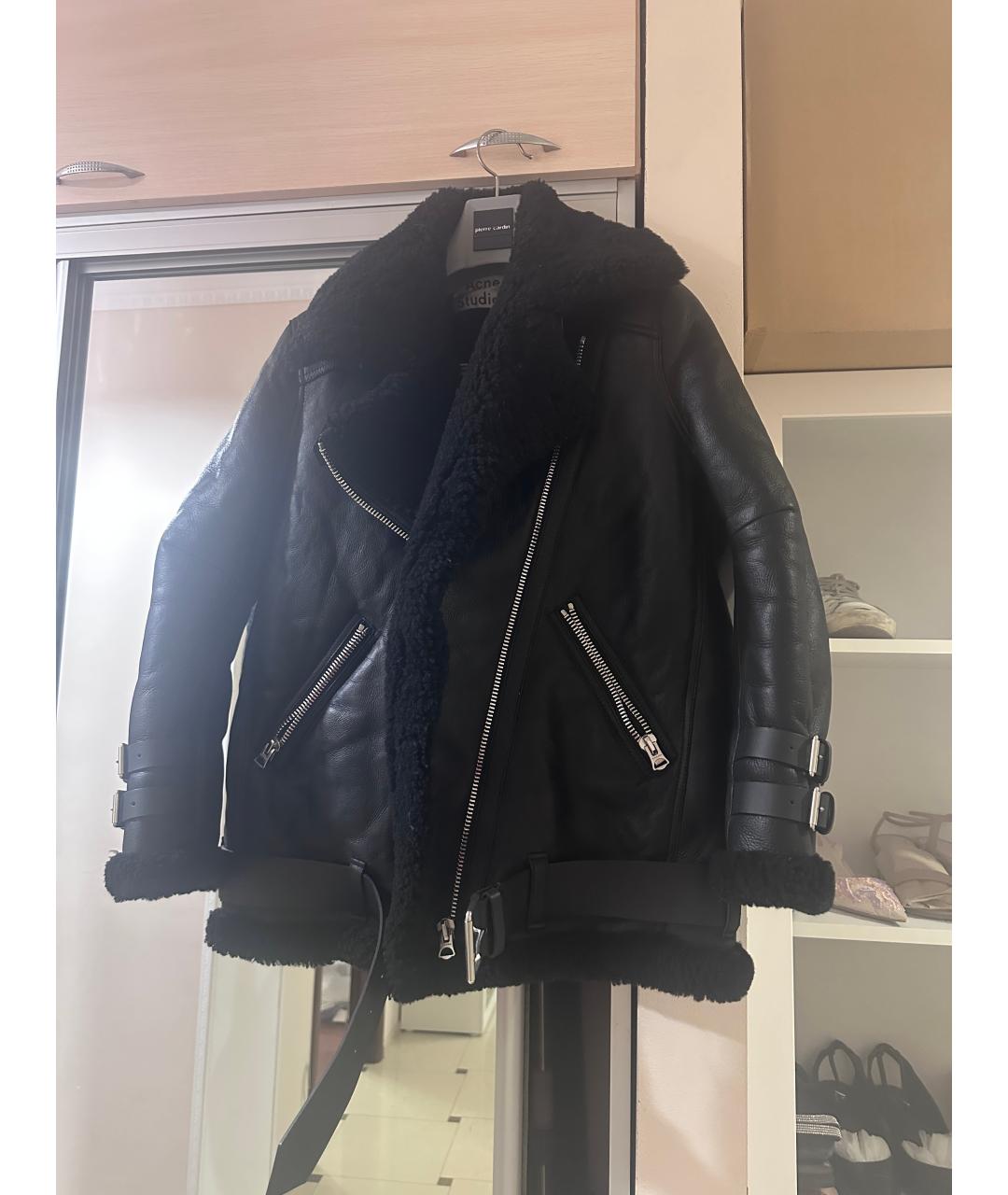 ACNE STUDIOS Черная кожаная дубленка, фото 7