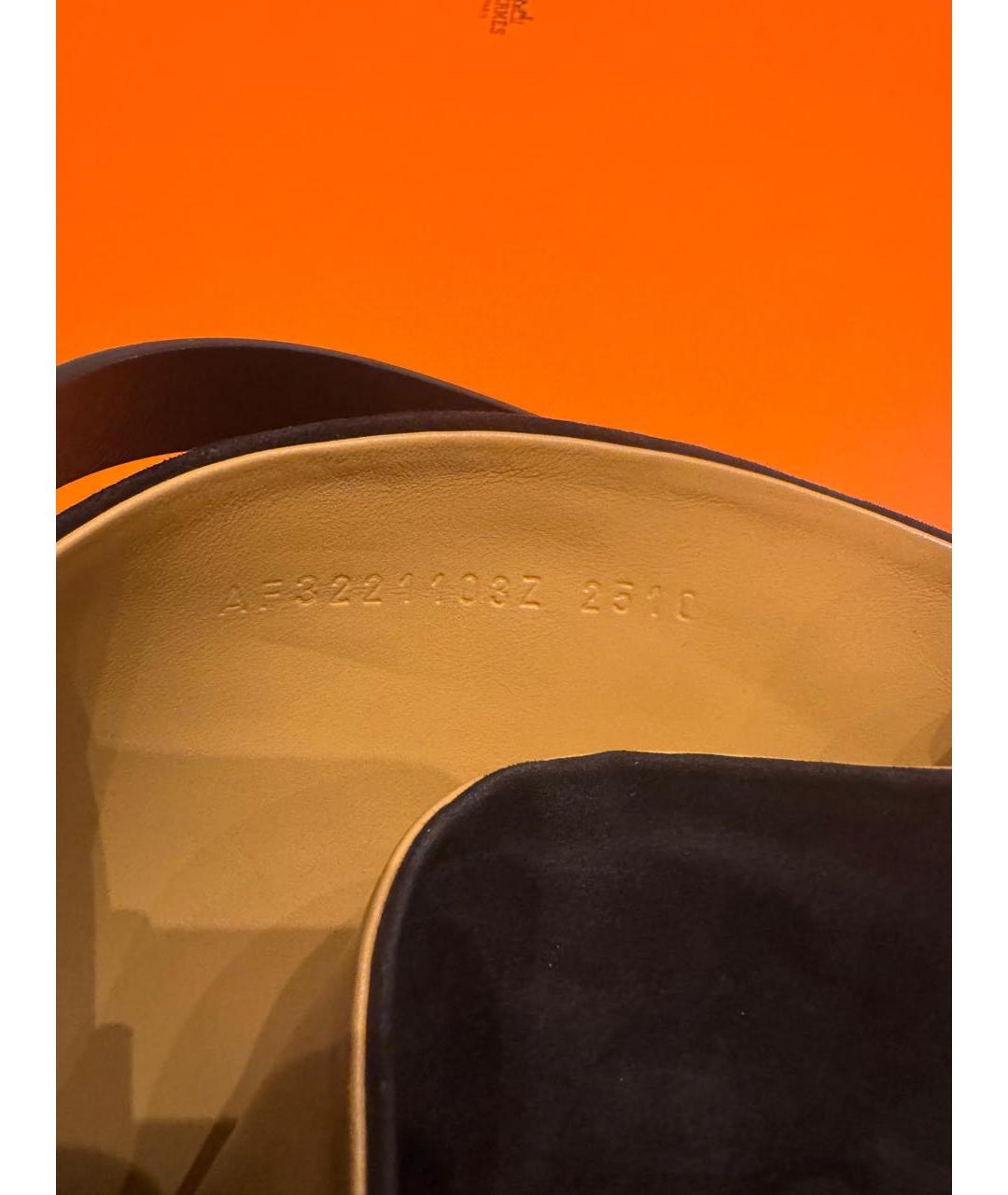 HERMES Коричневые кожаные сапоги, фото 5