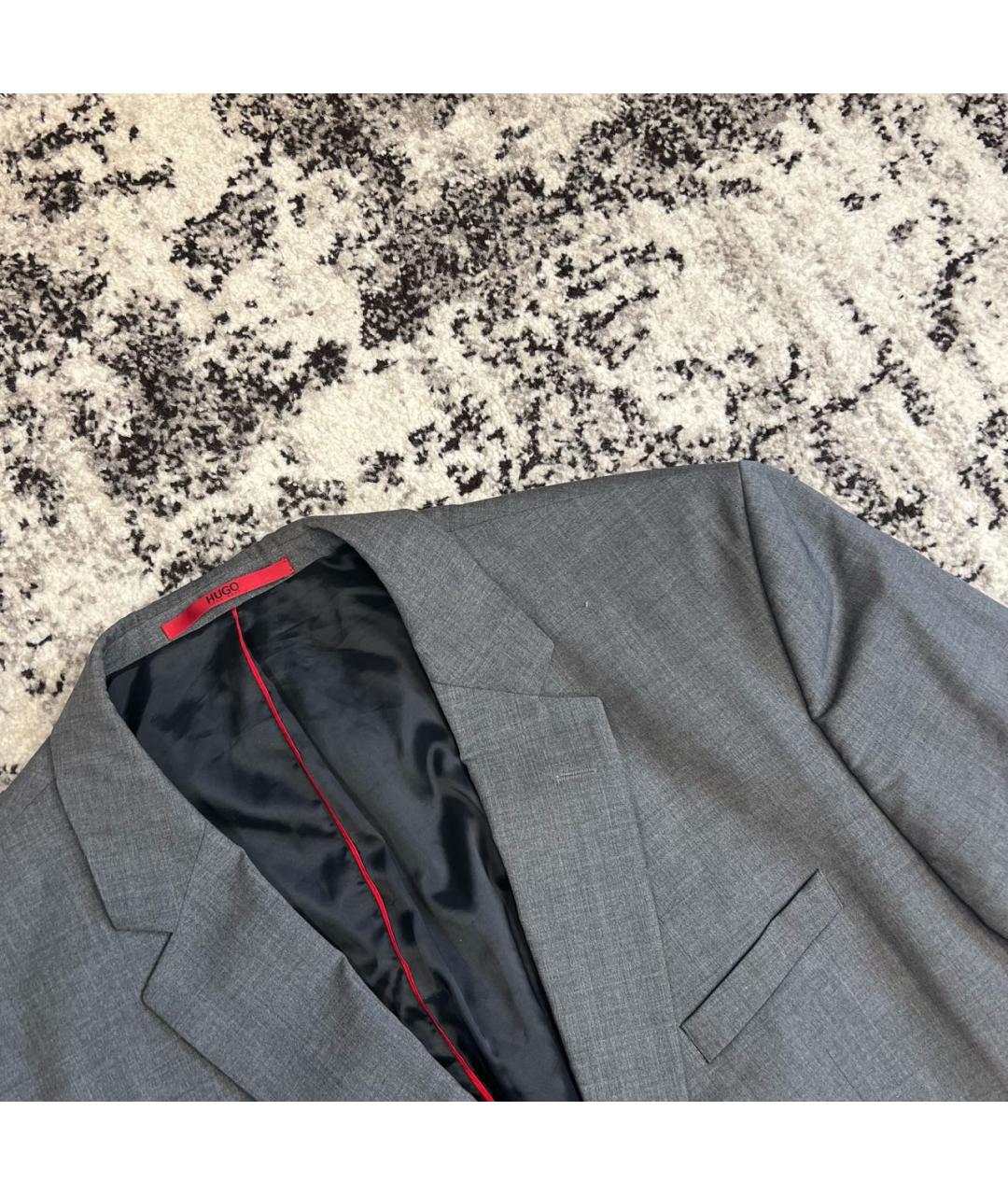 HUGO Антрацитовый шерстяной пиджак, фото 2