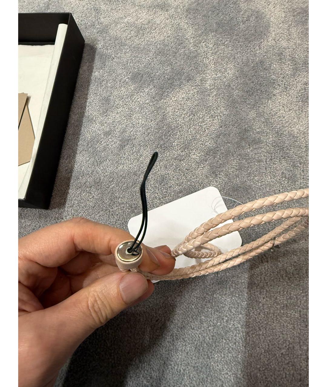 BOTTEGA VENETA Розовый брелок, фото 4