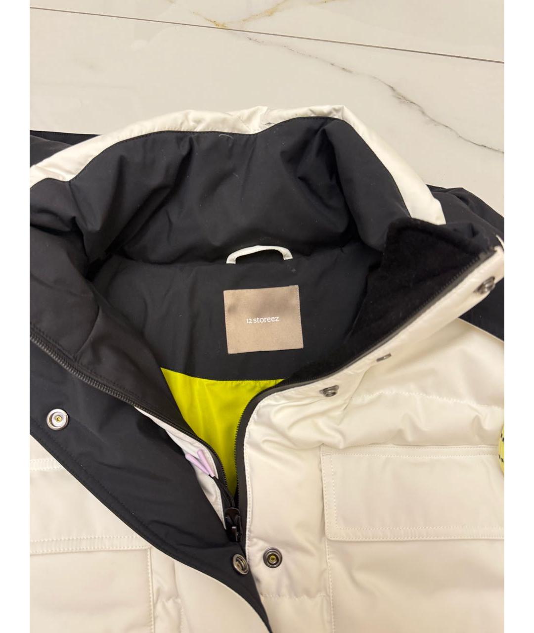 12 STOREEZ Белый полиэстеровый пуховик, фото 3