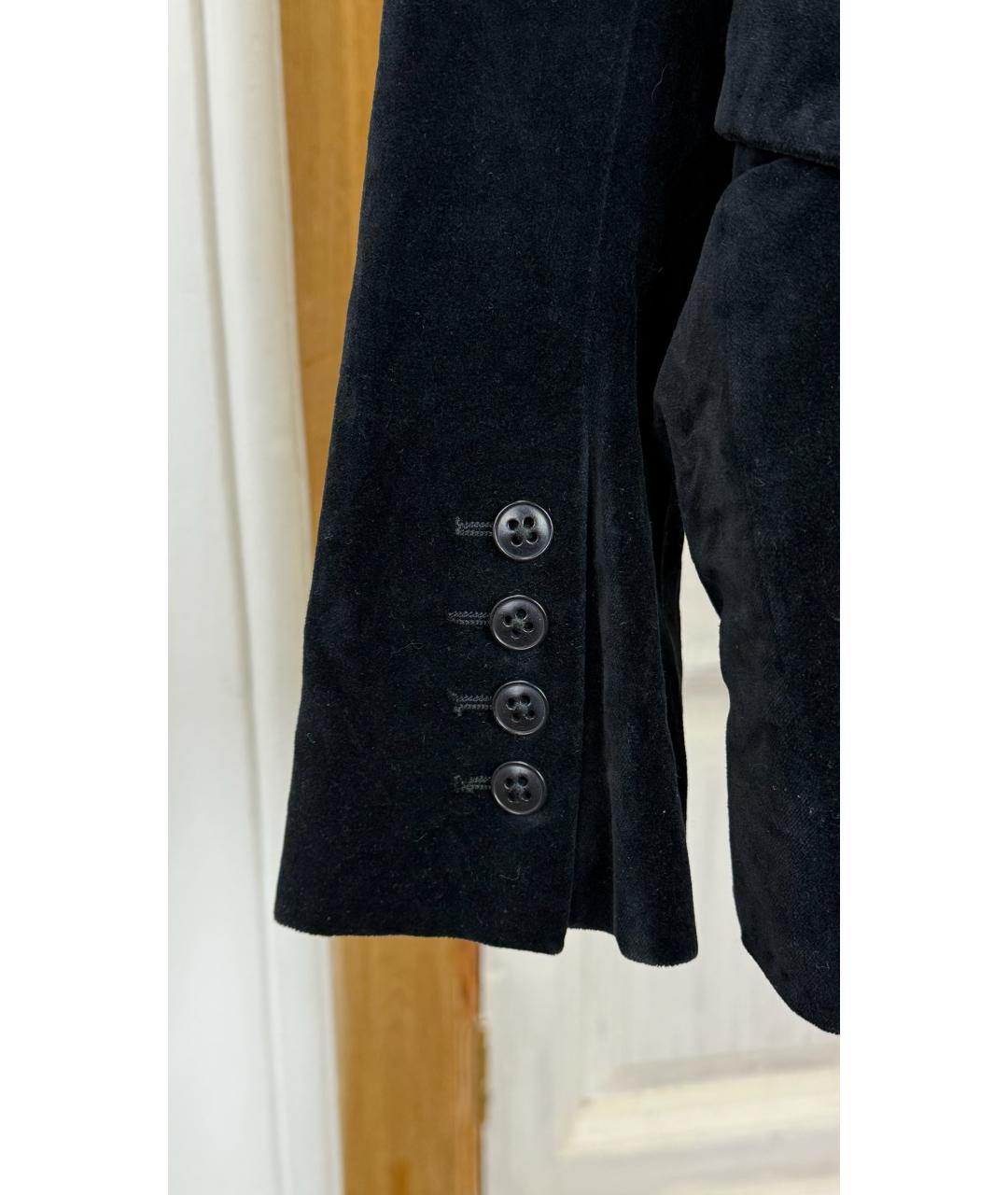 ANN DEMEULEMEESTER Черный хлопковый жакет/пиджак, фото 5