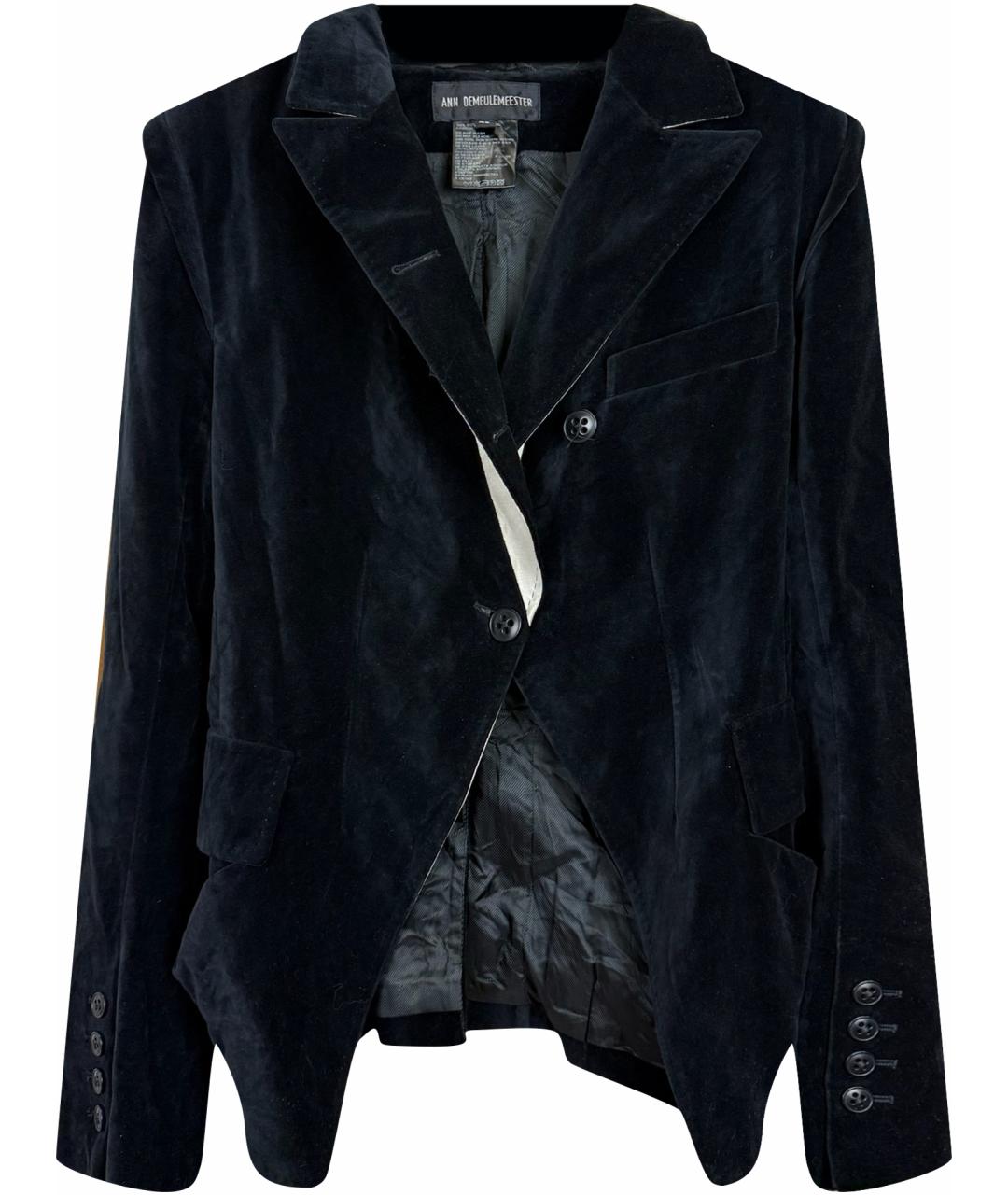 ANN DEMEULEMEESTER Черный хлопковый жакет/пиджак, фото 1