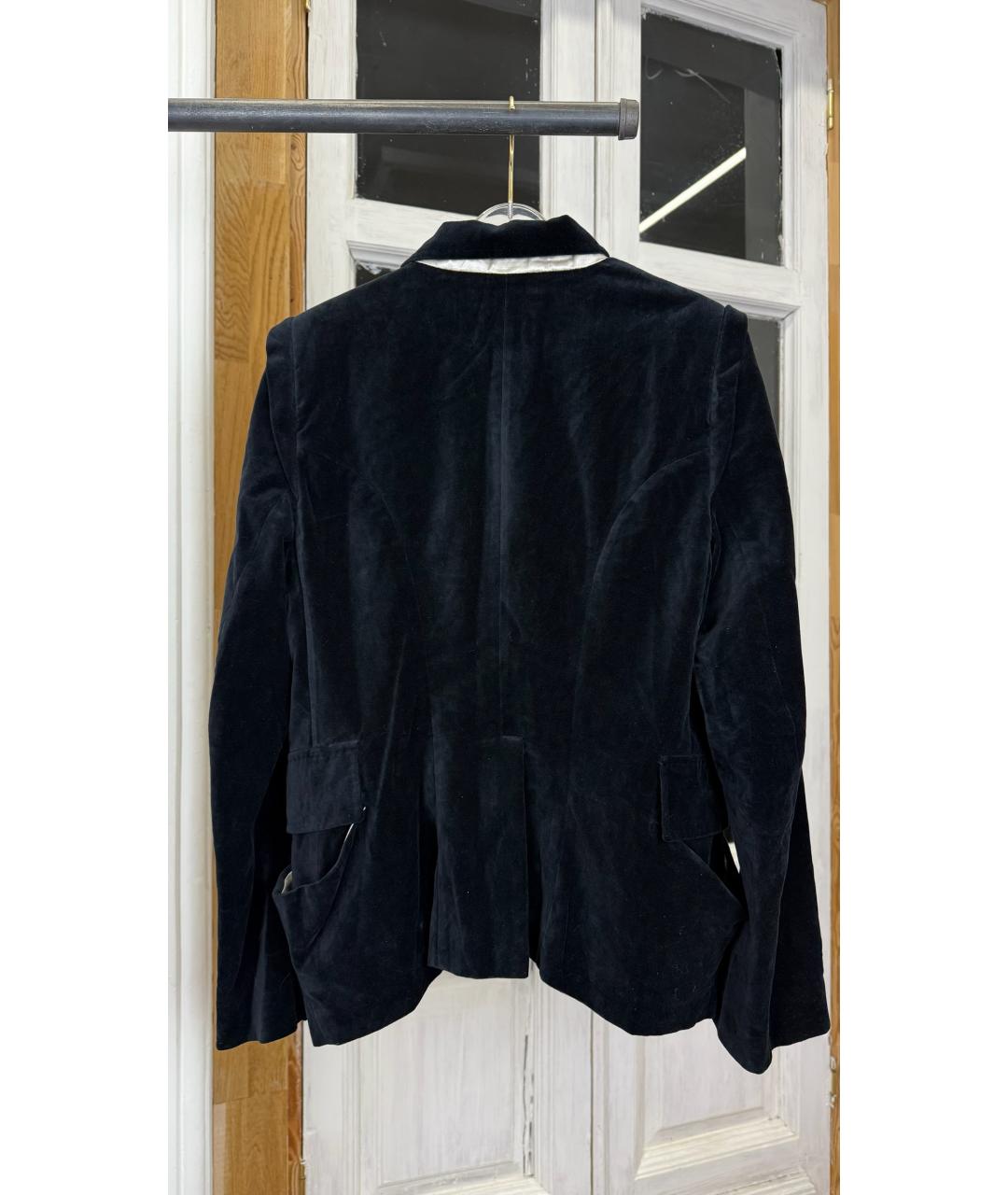 ANN DEMEULEMEESTER Черный хлопковый жакет/пиджак, фото 2