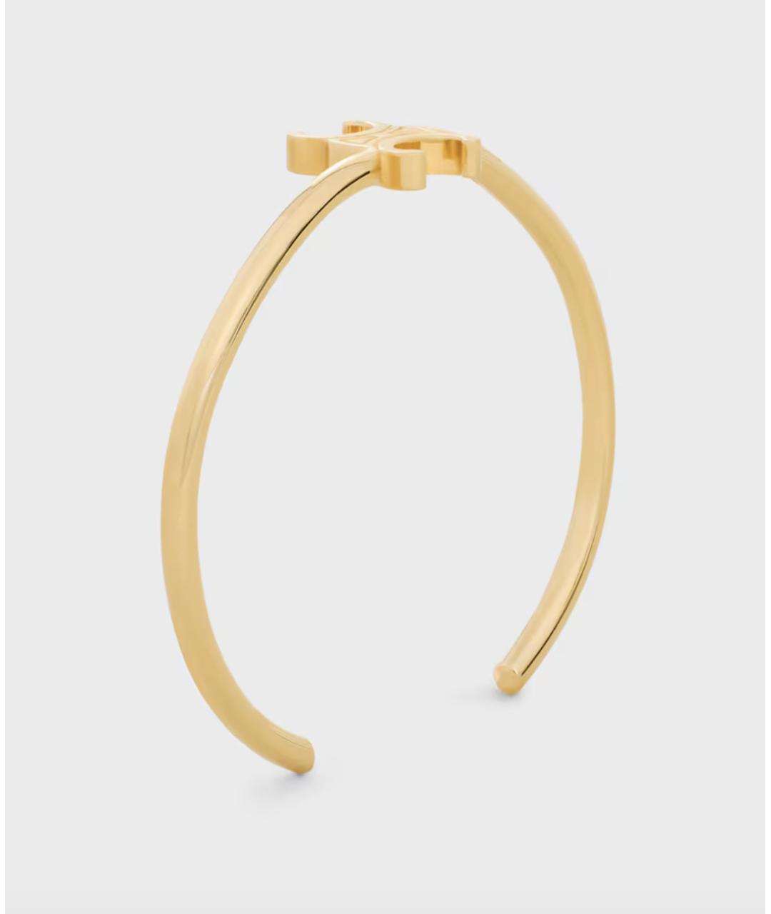 CELINE Золотой латунный браслет, фото 2