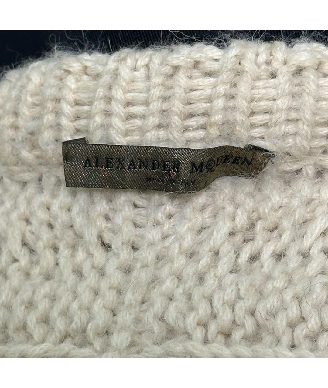 ALEXANDER MCQUEEN Бежевый шерстяной кардиган, фото 3