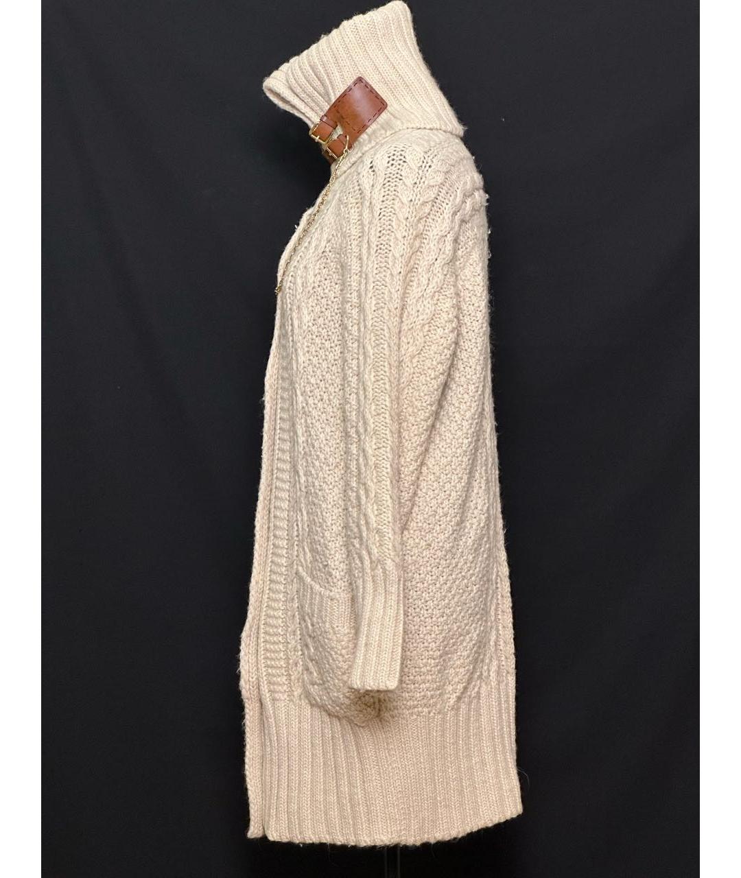 ALEXANDER MCQUEEN Бежевый шерстяной кардиган, фото 4