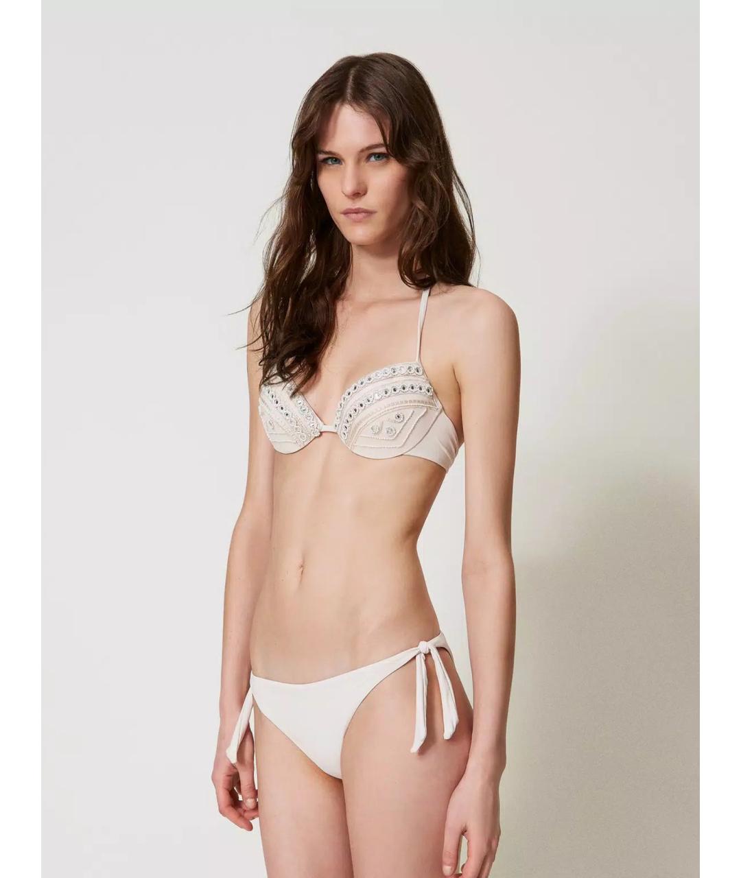 TWIN-SET Бежевый полиамидовый купальник, фото 2