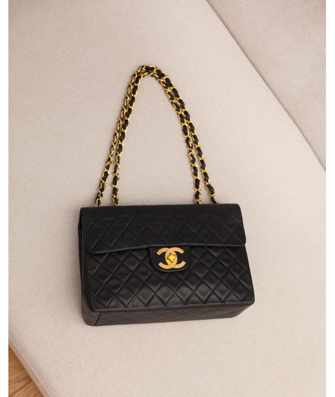 CHANEL Черная кожаная сумка через плечо, фото 9