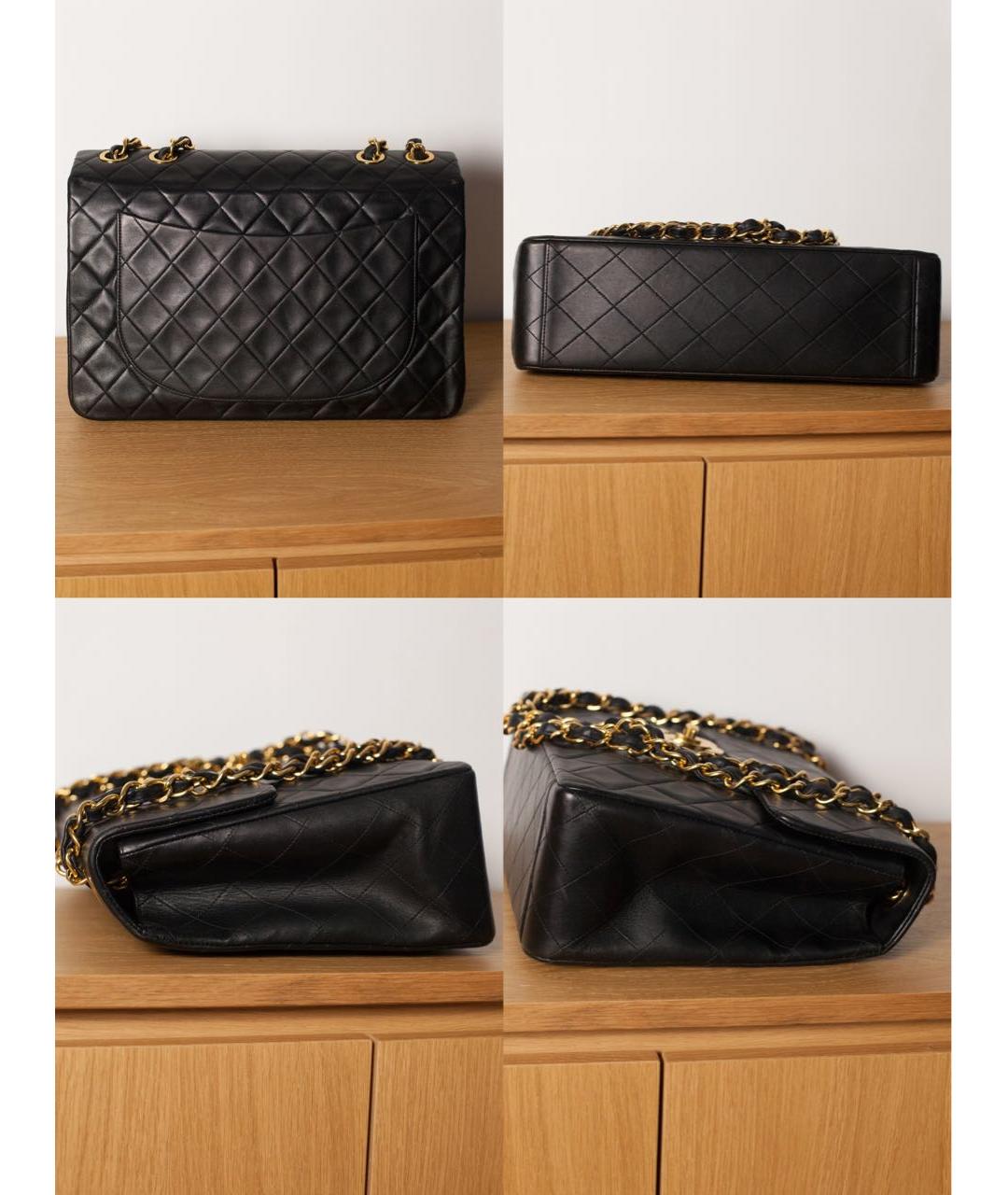 CHANEL Черная кожаная сумка через плечо, фото 6