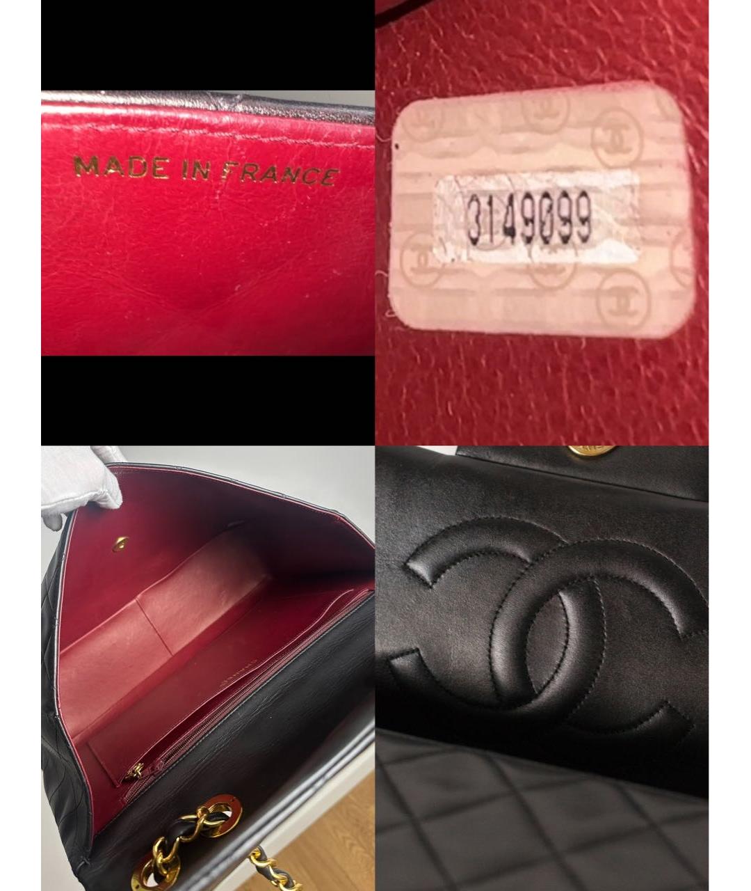 CHANEL Черная кожаная сумка через плечо, фото 8