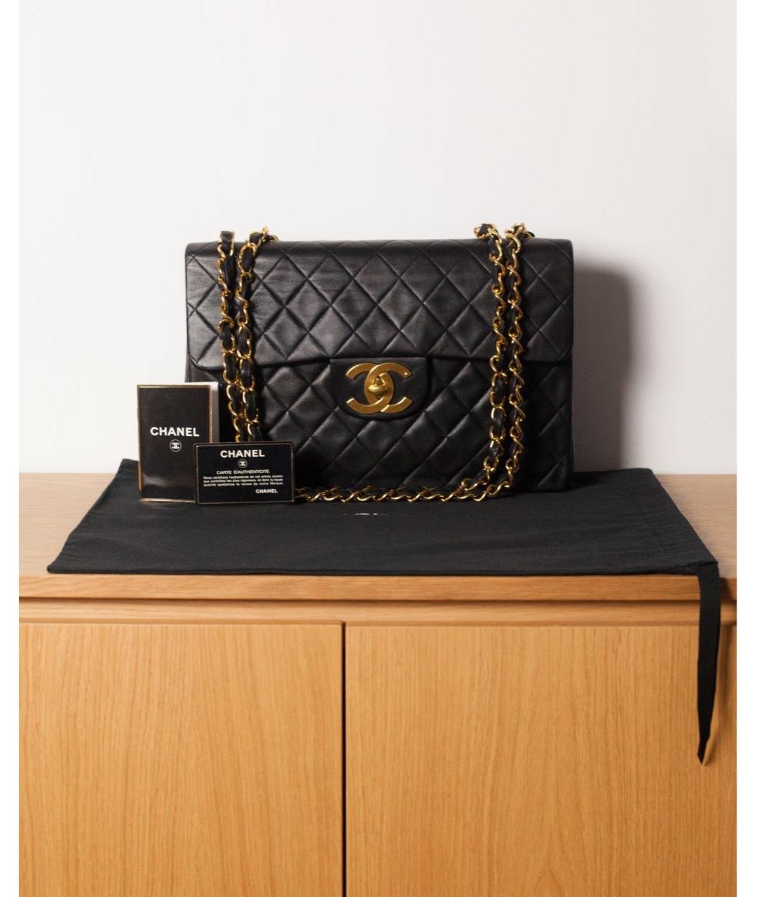 CHANEL Черная кожаная сумка через плечо, фото 2