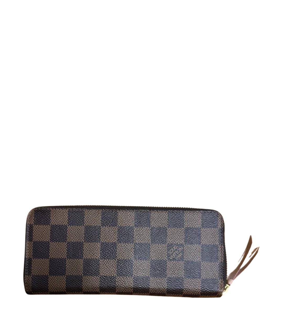 LOUIS VUITTON Коричневый кожаный кошелек, фото 1