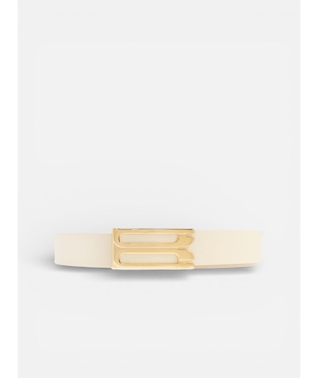 VICTORIA BECKHAM Бежевый кожаный ремень, фото 3