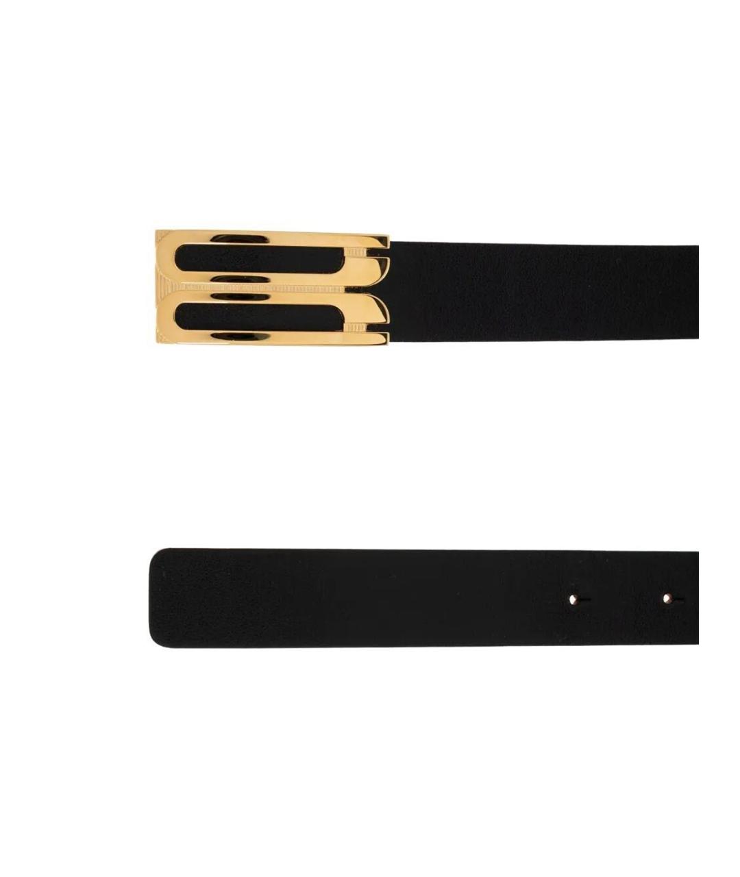 VICTORIA BECKHAM Черный кожаный ремень, фото 3